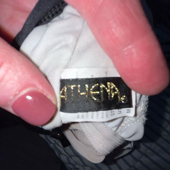 Athena black white polka dot tiered bathing suit 6 - Picture 4 of 5